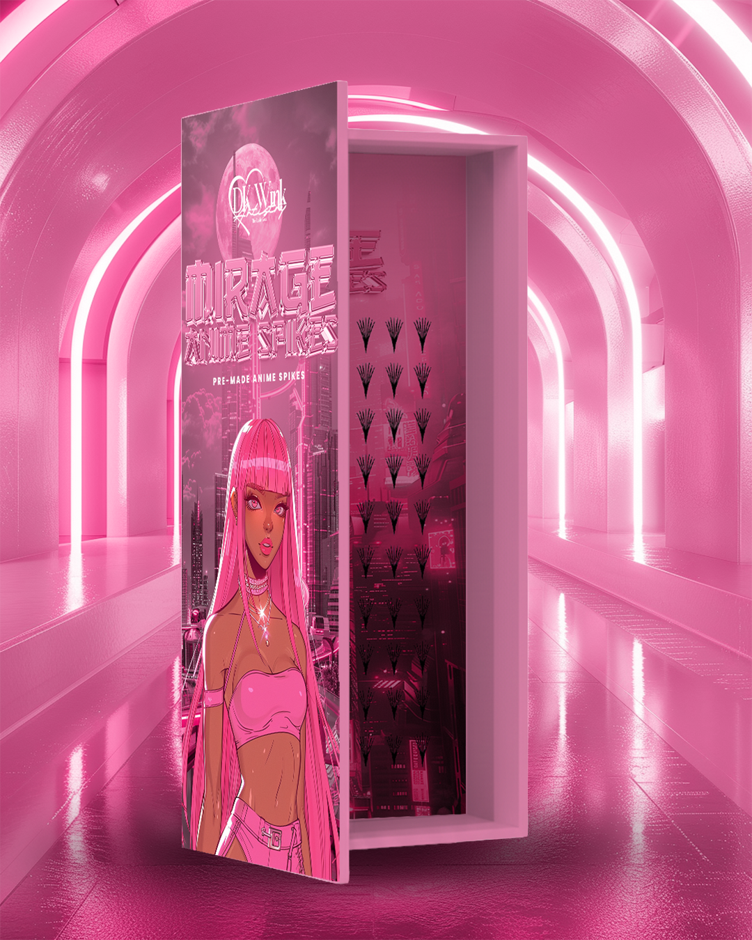 MIRAGE ANIME SPIKES | PREMADE 20 ROW MIXED LENGTH Collection